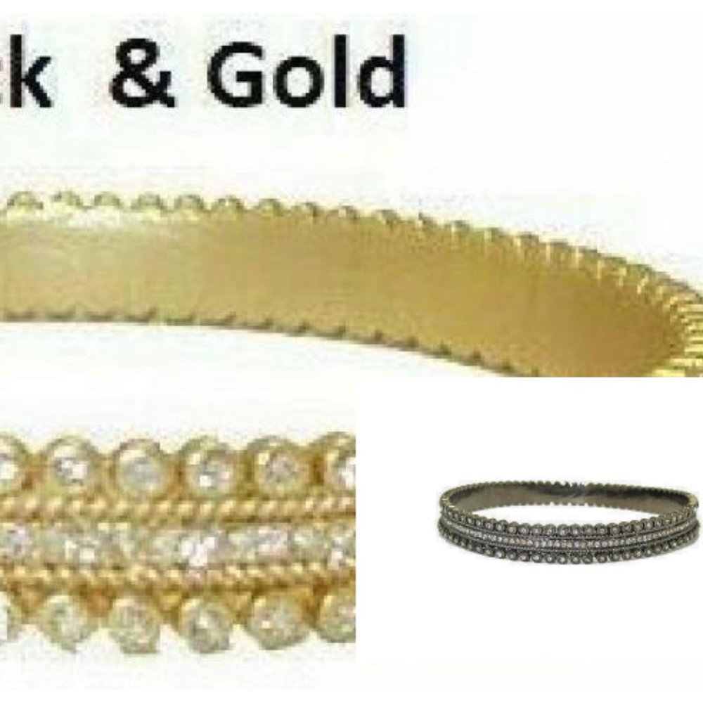 Bracelet MX Signature bangle CZ Gold or Gunmetal